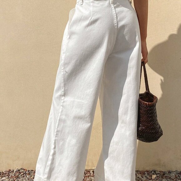 White Casual Women's Loose Denim Jeans - Picture 6 of 6